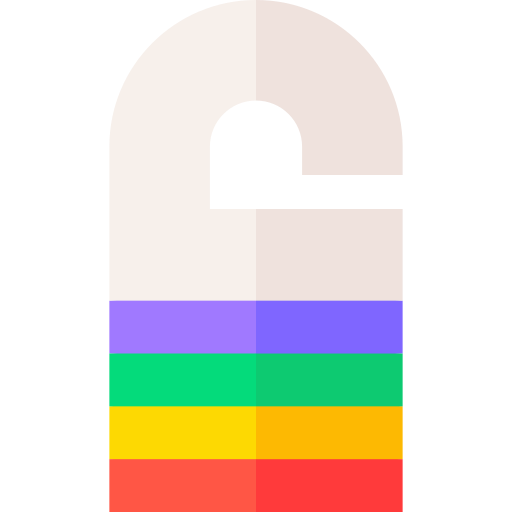 Door knob Basic Straight Flat icon
