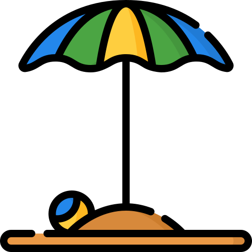 Beach umbrella Special Lineal color icon