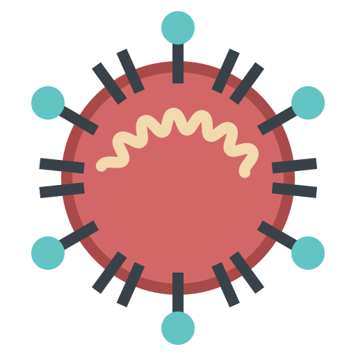 coronavirus Becris Flat icoon