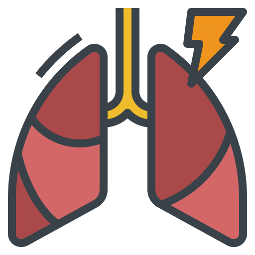 Пневмония Becris Lineal color иконка