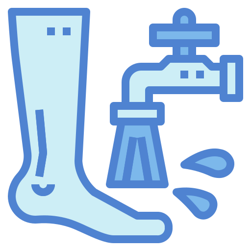 Wash feet Generic Blue icon