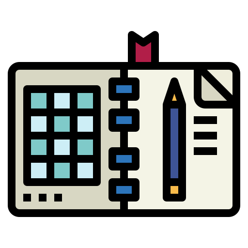 agenda Smalllikeart Lineal Color icon