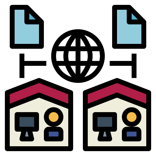 transferencia de archivos Smalllikeart Lineal Color icono