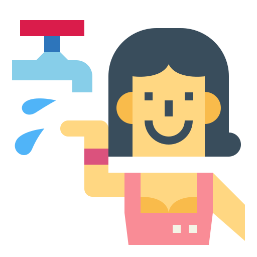 Hand washing Smalllikeart Flat icon