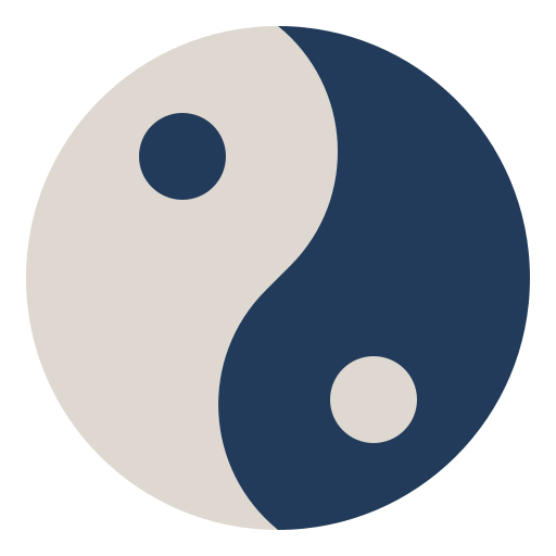 yin yang Becris Flat icono