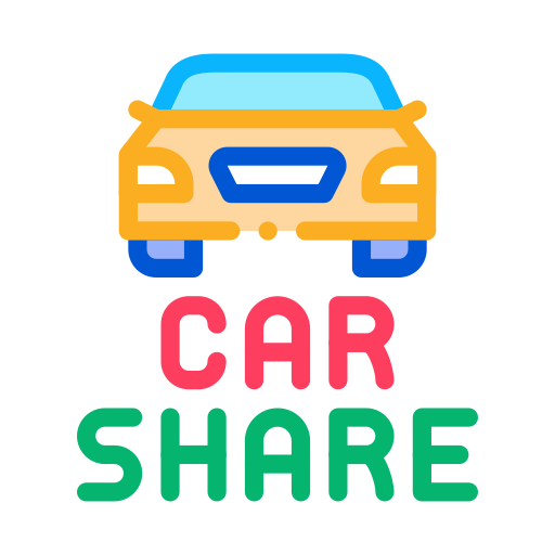 Car sharing Generic Outline Color icon