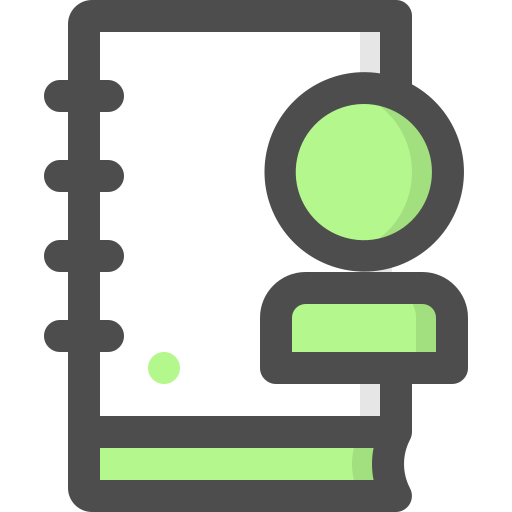 Contact list Generic Outline Color icon