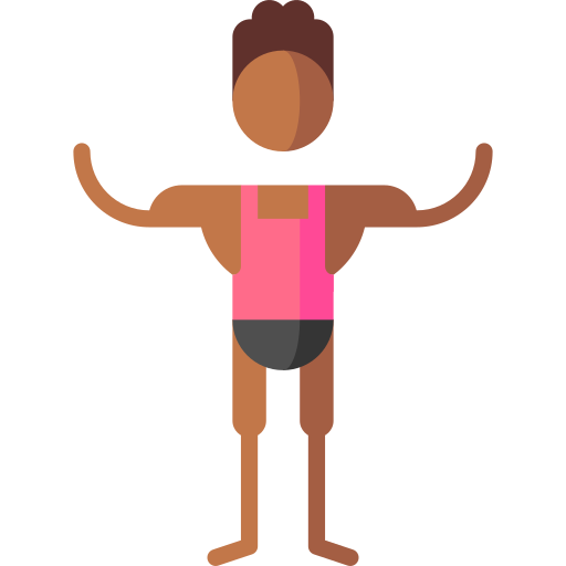 Bodybuilder Puppet Characters Flat icon