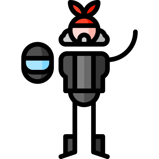 biker Puppet Characters Lineal Color icon