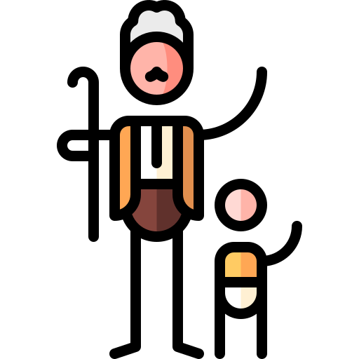 großvater Puppet Characters Lineal Color icon