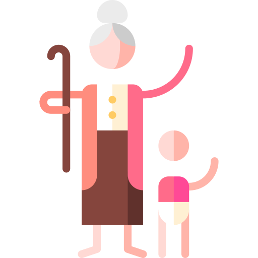 Grandmother Puppet Characters Flat icon