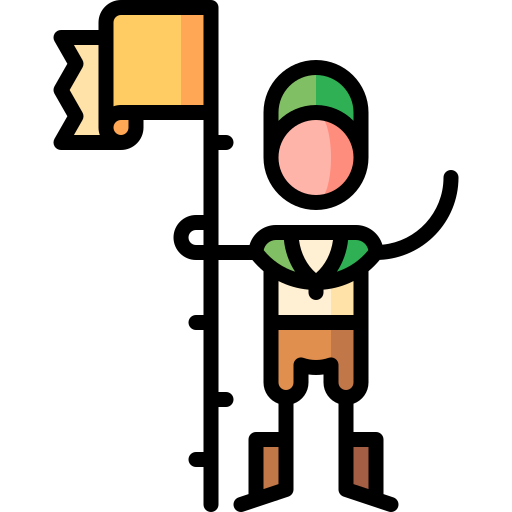 Scout Puppet Characters Lineal Color icon