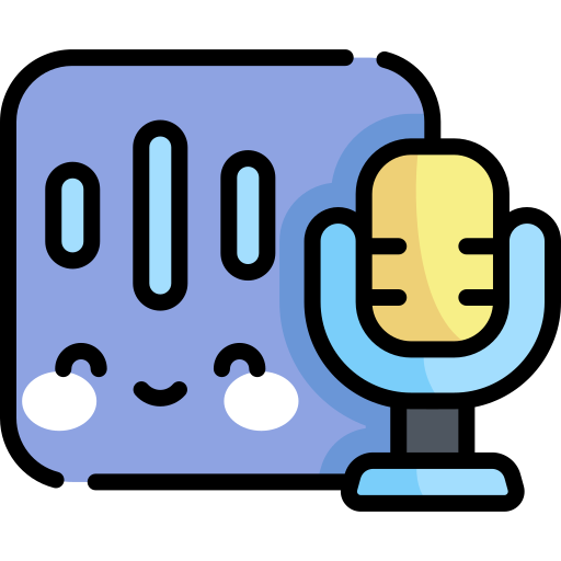 Voice message Kawaii Lineal color icon