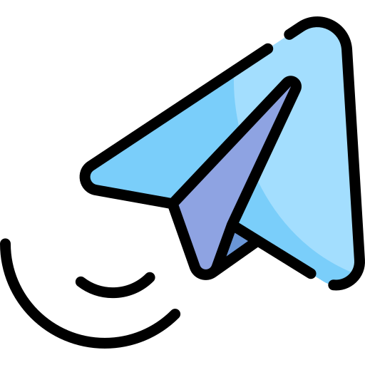 Paper plane Kawaii Lineal color icon