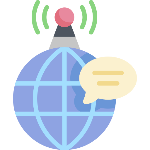 Global communication Kawaii Flat icon