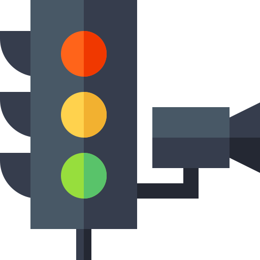 Traffic lights Basic Straight Flat icon