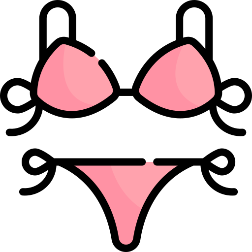 Bikini Kawaii Lineal color icon