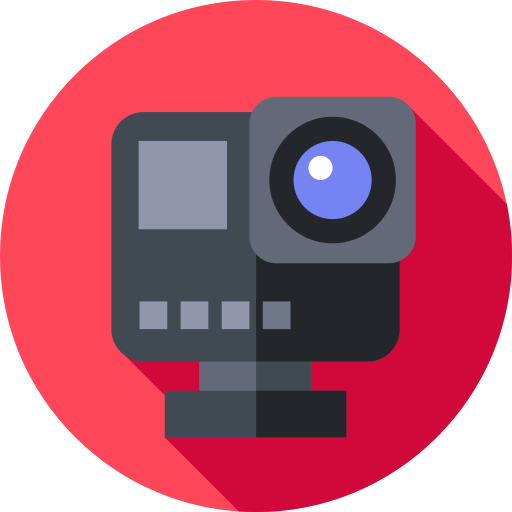 action-kamera Flat Circular Flat icon
