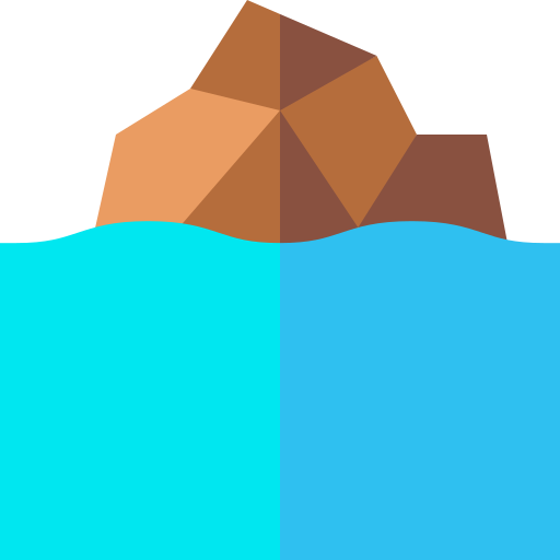 коралловый риф Basic Straight Flat иконка