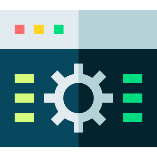 웹 설정 Basic Straight Flat icon