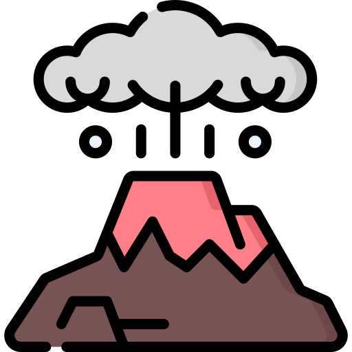 Извержение вулкана Special Lineal color иконка