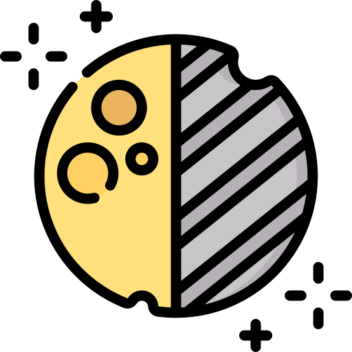 media luna Special Lineal color icono