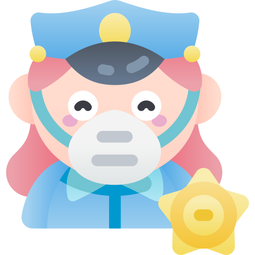 oficial de policía Kawaii Star Gradient icono