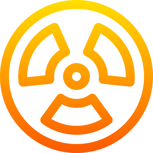 radioactivo Basic Gradient Lineal color icono