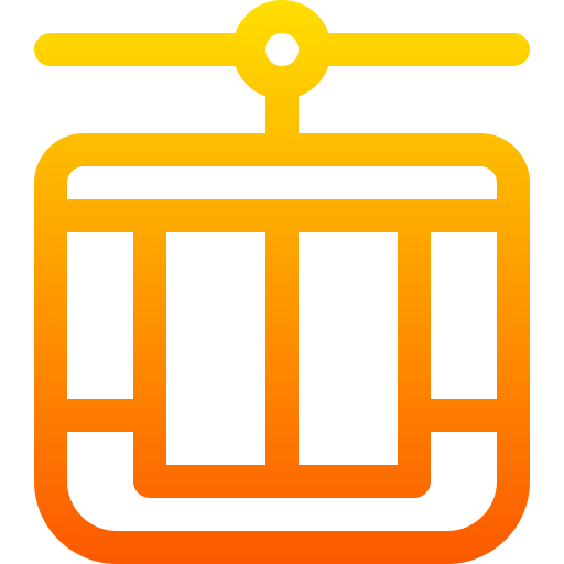 Chairlift Basic Gradient Lineal color icon