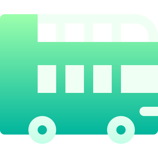 dwupoziomowy autobus Basic Gradient Gradient ikona