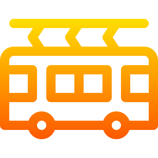 tranvía Basic Gradient Lineal color icono