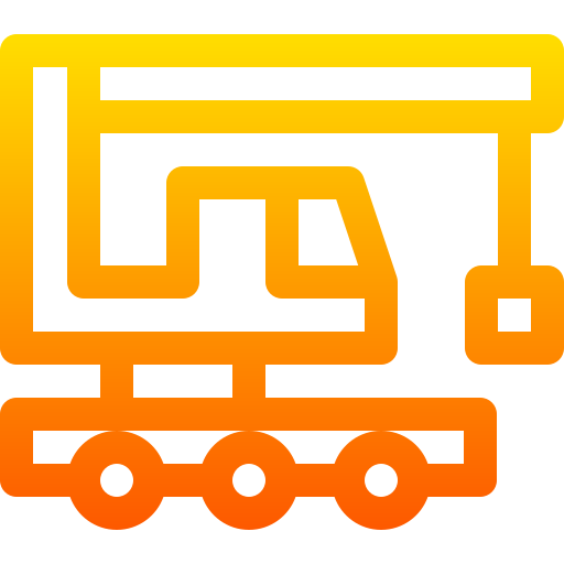 Crane truck Basic Gradient Lineal color icon
