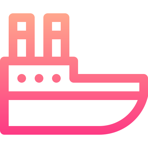 barco de carga Basic Gradient Lineal color icono