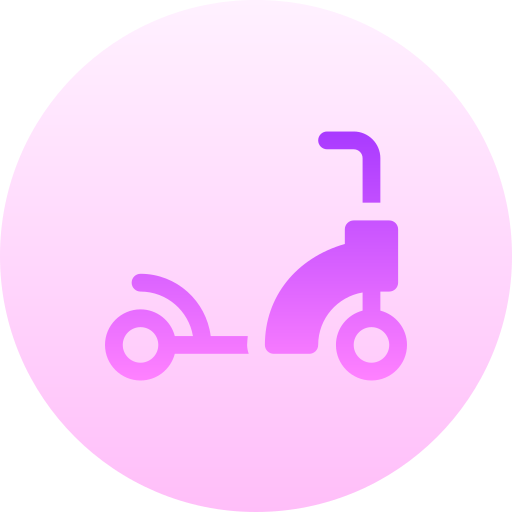 kick-scooter Basic Gradient Circular icoon