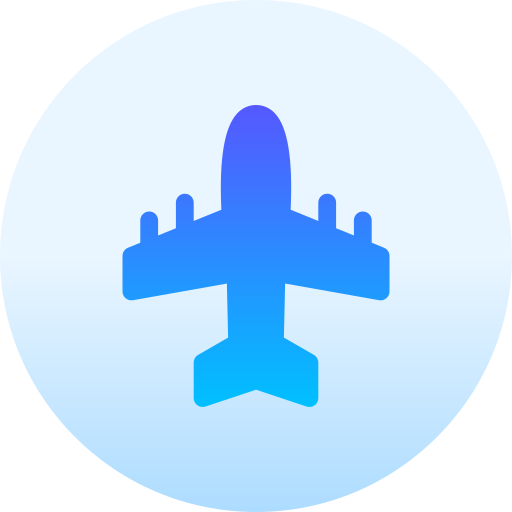 avión Basic Gradient Circular icono