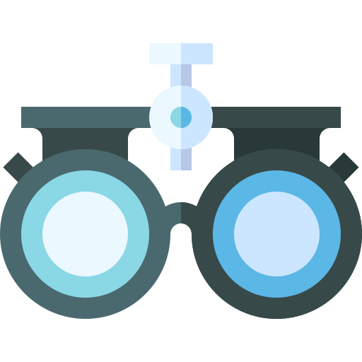 Eye test Basic Straight Flat icon