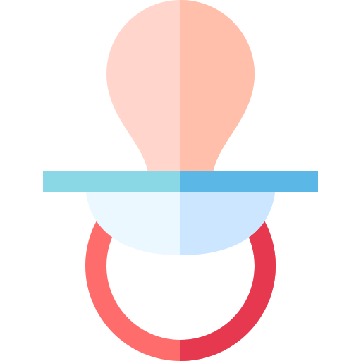 Pacifier Basic Straight Flat icon