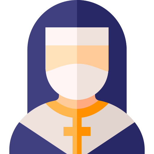 수녀 Basic Straight Flat icon