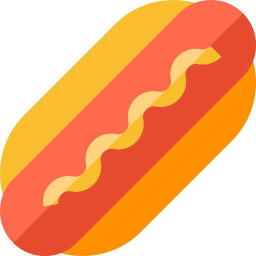 hotdog Basic Straight Flat icoon