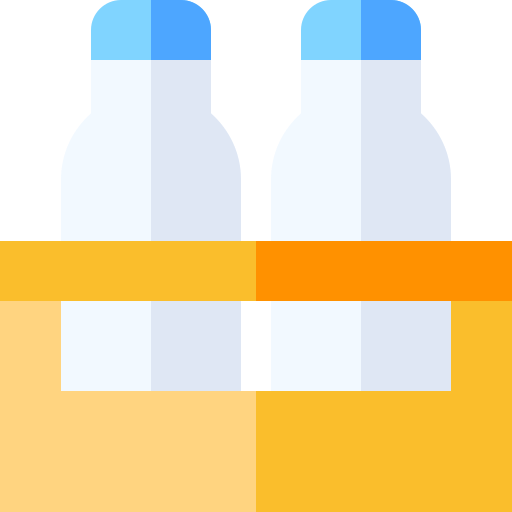 botella de leche Basic Straight Flat icono