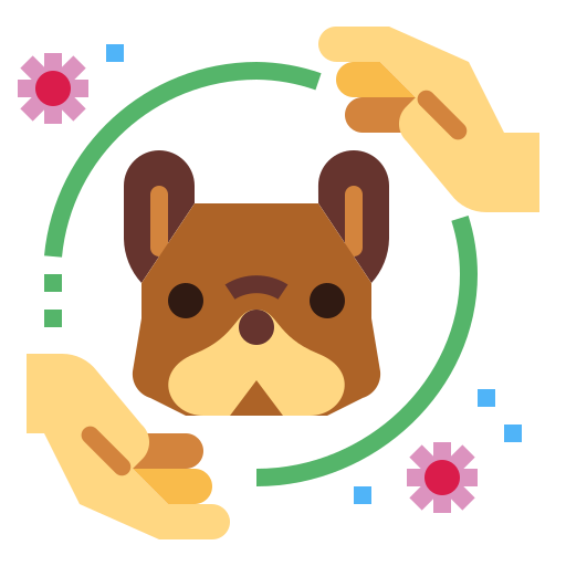 犬 Smalllikeart Flat icon