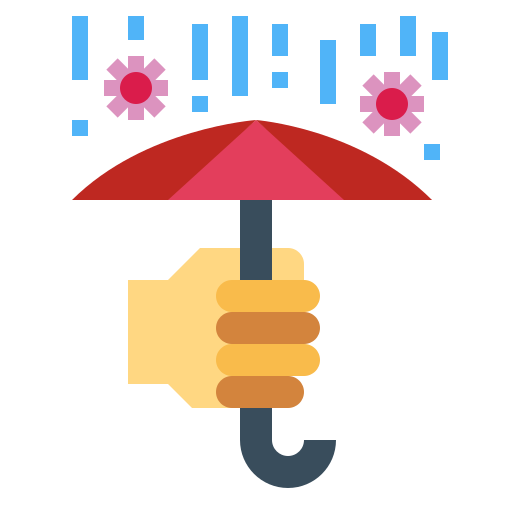 paraplu Smalllikeart Flat icoon
