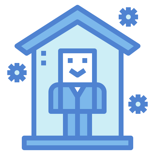 Stay home Generic Blue icon