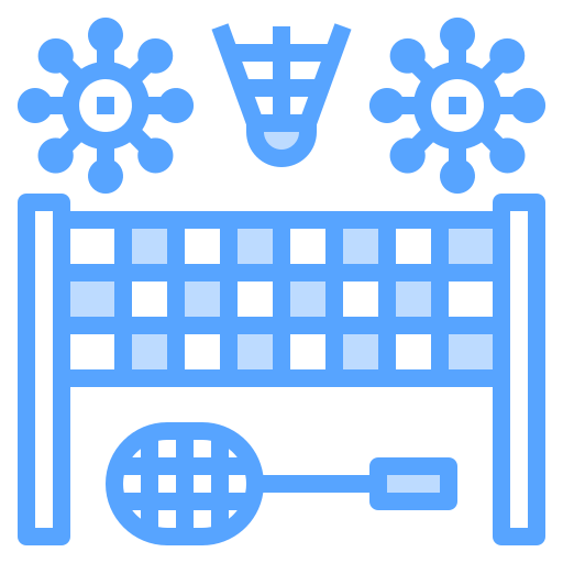 quadra de badminton Catkuro Blue Ícone
