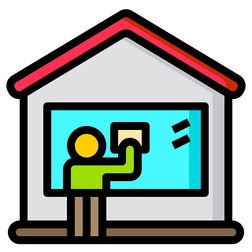 House cleaning Catkuro Lineal Color icon