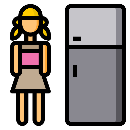 Refrigerator Catkuro Lineal Color icon