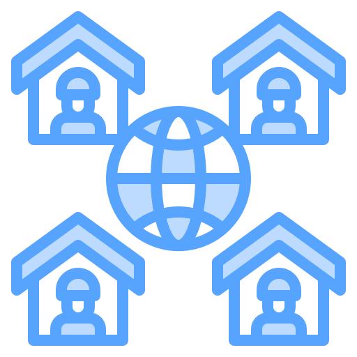 Work from home Catkuro Blue icon