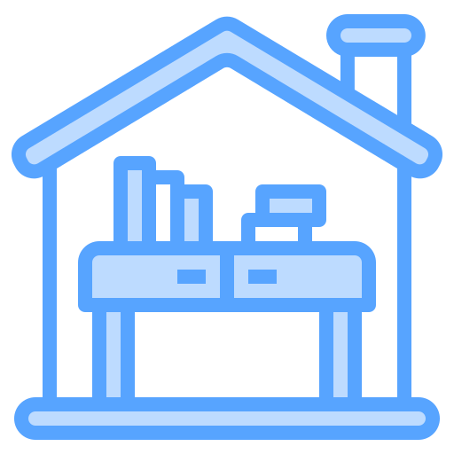 Work from home Catkuro Blue icon