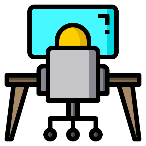 Work station Catkuro Lineal Color icon