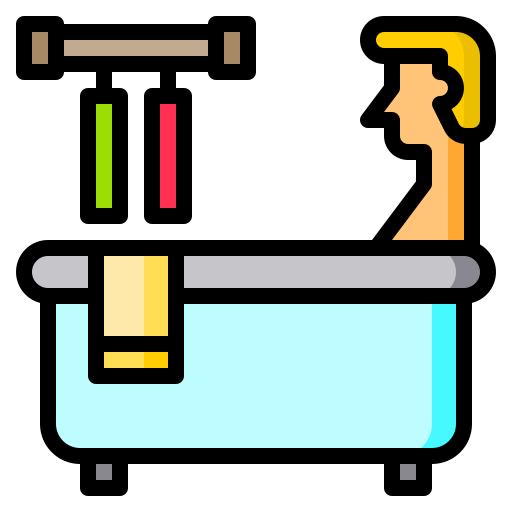 목욕 Catkuro Lineal Color icon
